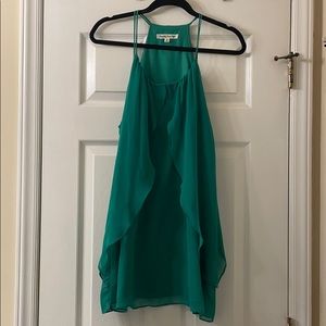 Green Chiffon Shift Dress